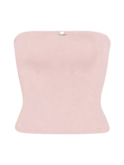 Rose Trim Tube Top