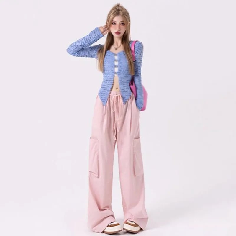 High Waist Wide Leg Cargo Pants