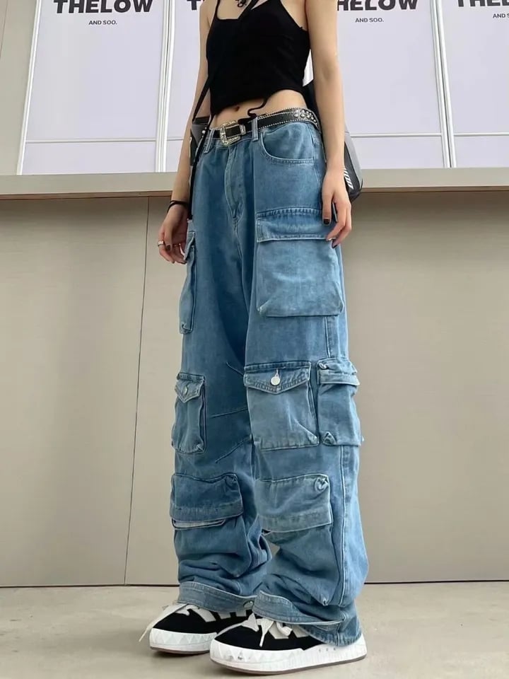 Blue Baggy Denim Jeans