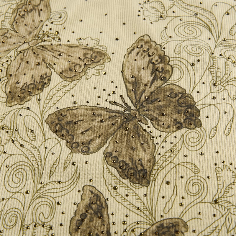 Butterfly Rhinestone Print Tank Top