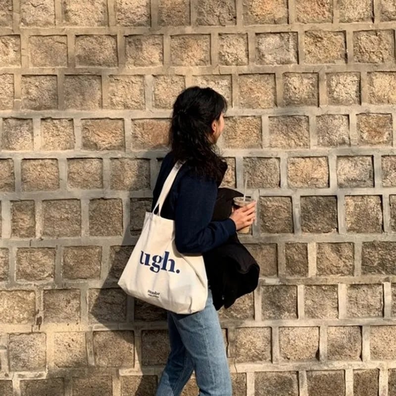 Sign Large Canvas Tote Bag