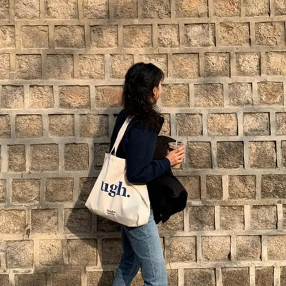 Sign Large Canvas Tote Bag