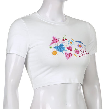 Dolphin Print Short Sleeve T-shirt