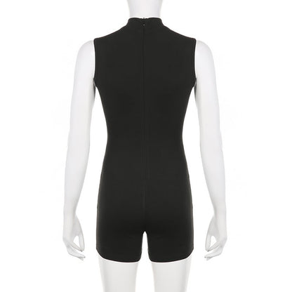 Black Sleeveless Bodycon Jumpsuit