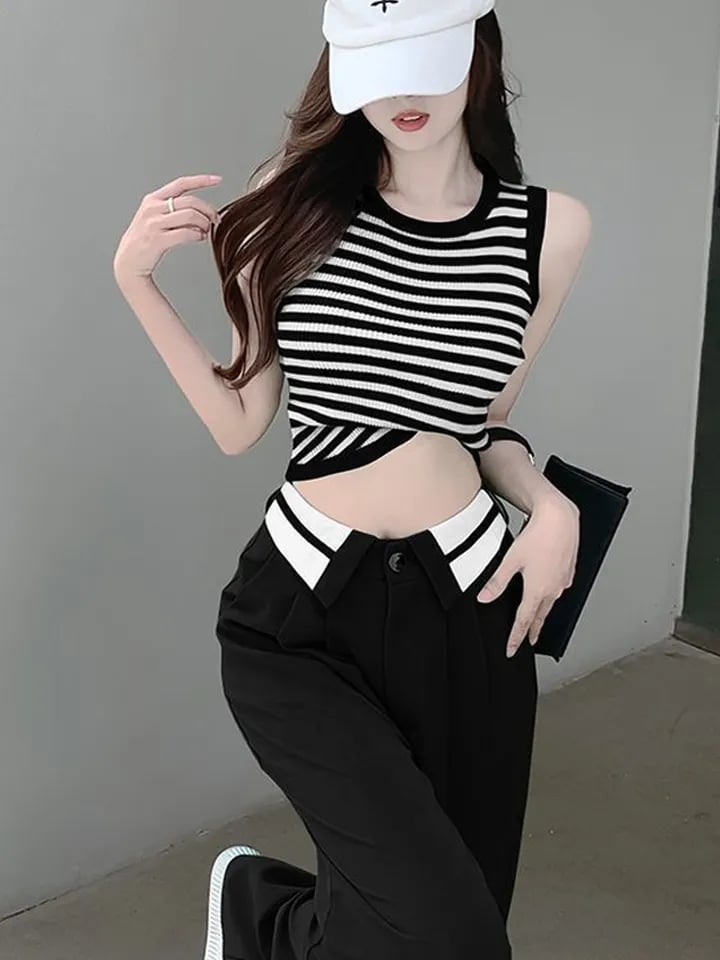 Pink Chic Loose High Waist Wide Leg Pants