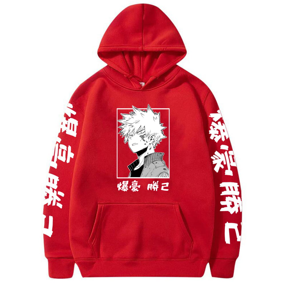 Japanese Anime Superhero Cartoon Print Hoodie
