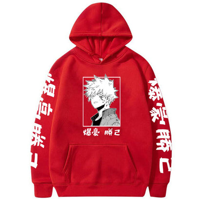 Japanese Anime Superhero Cartoon Print Hoodie