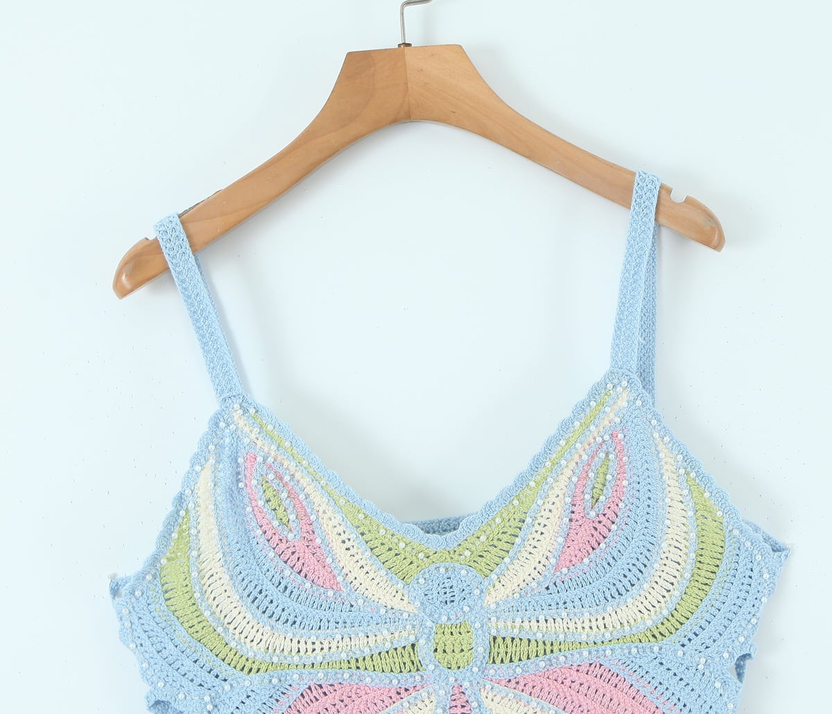 Butterfly Knit Crochet Top