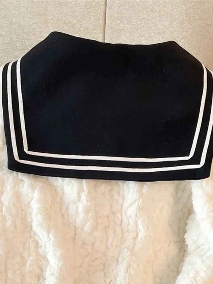 Japanese Sailor Fluffy Bow Knot Jacket