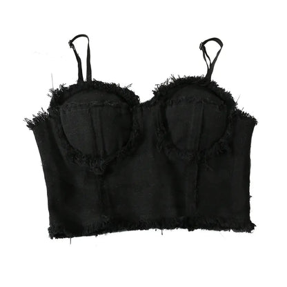 Spaghetti Strap Corset Crop Top