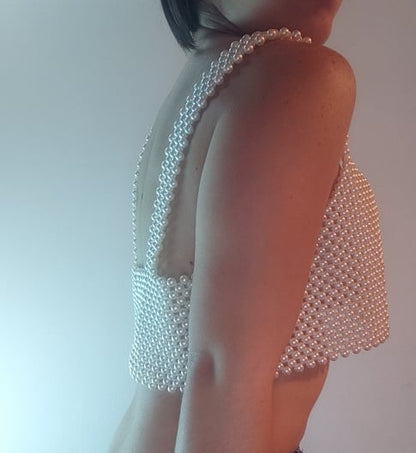 Pearl Bead V Neck Camisole