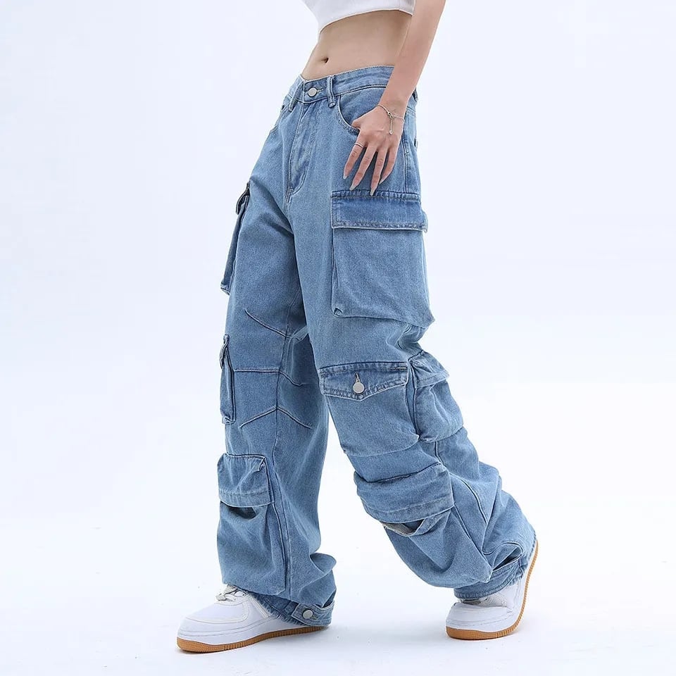 Blue Baggy Denim Jeans