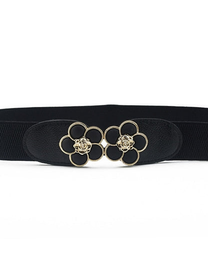 Buckle Party Wedding Street Dailywear Black White Belt Pure Color Red Khaki Fall Winter Spring for Women