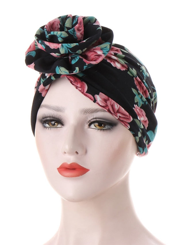 Turban Office Daily Flower / Plants Polyester Boho Cute 1 pcs for Women