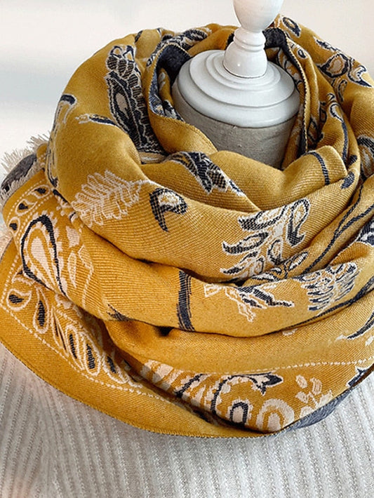 Shawls & Wraps Outdoor Dailywear Holiday Wine Red Pink Scarf Floral for Women