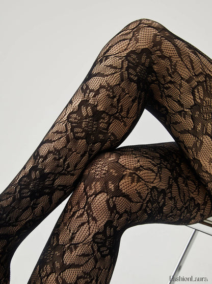 Floral Charming Lace Tights
