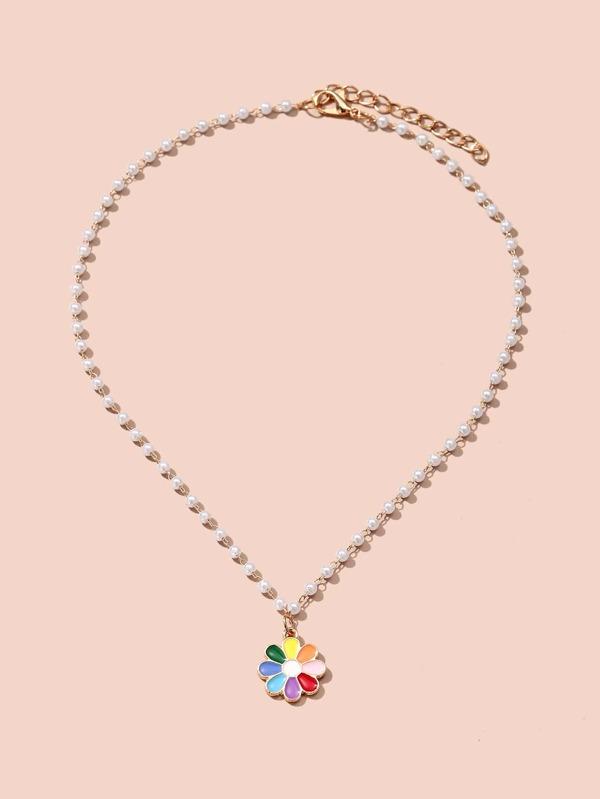Flower Charm Necklace for Women