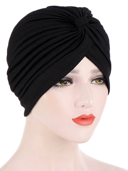 Turban Daily Holiday Solid / Plain Color Polyester Cute Cute 1 pcs for Women