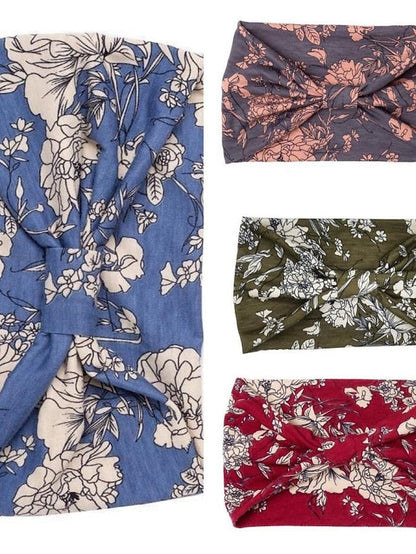 4pcs Headbands Headband For Daily Fabric 1 2 3 for Women