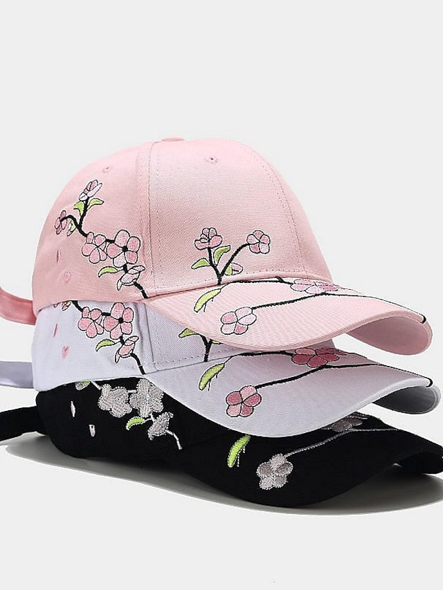 1pcs New High Quality Unisex Cotton Outdoor Baseball Cap Plum Embroidery Snapback Fashion Sports Hats For Men & Women Cap for Women