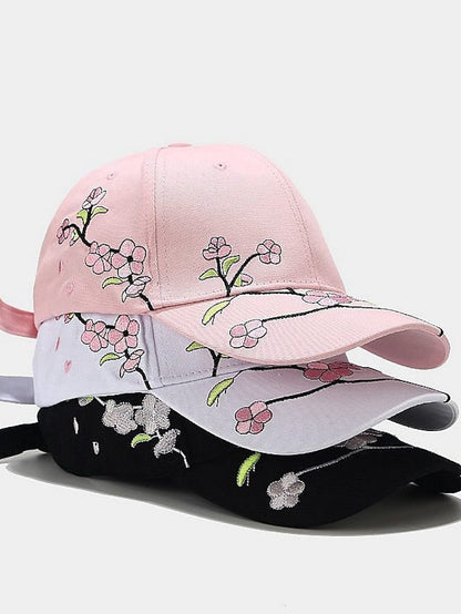 1pcs New High Quality Unisex Cotton Outdoor Baseball Cap Plum Embroidery Snapback Fashion Sports Hats For Men & Women Cap for Women