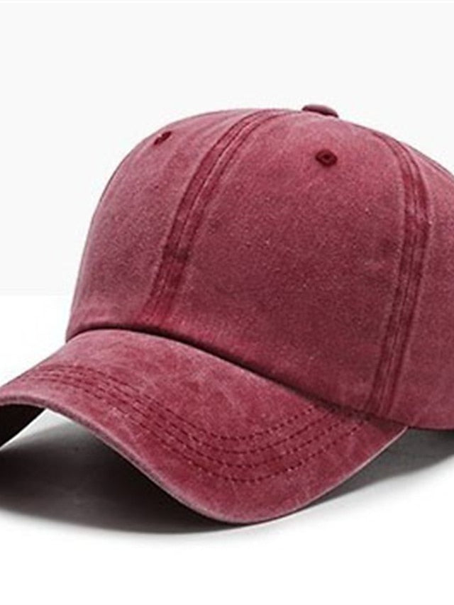 Baseball Cap Adjustable Buckle Pure Color Sports for Women