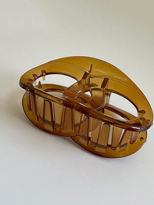 1pc Hair Claws Hair Clip For Street Gift Holiday Head Crossover Plastic Brown for Women