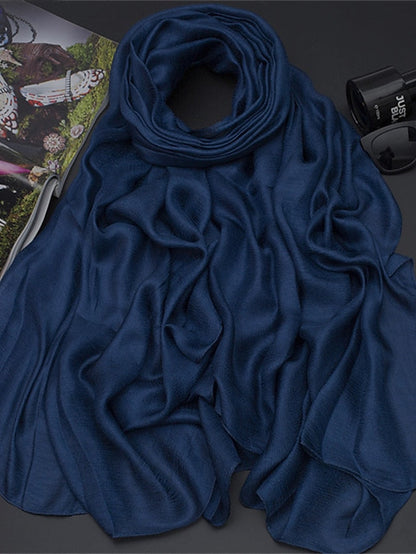 1 PC New Solid Color Scarf Long Style Thin Shawl Spring Summer Scarf Women Beautiful Scarves for Women