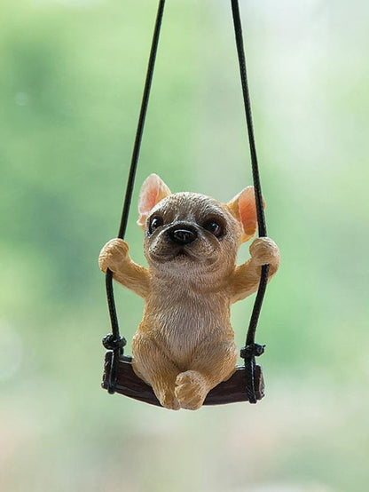 New Car Charm Pendant Swing Pug Pug Dog Car Supplies for Women