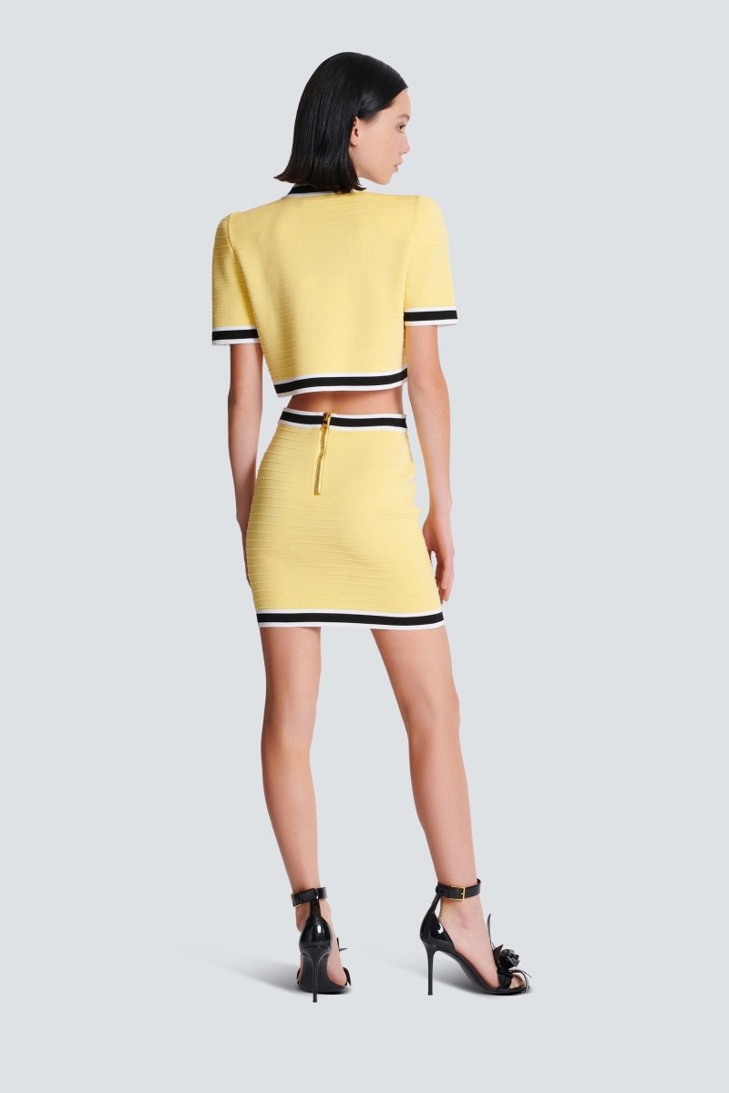 Conjunto de falda de punto acanalado Frances