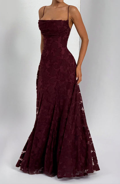 Bella Maxi Dress - Cherry Lacquer