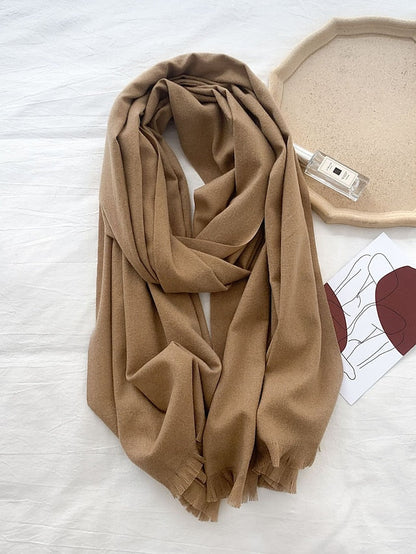 Shawls & Wraps Party Black Scarf Pure Color / Basic / Red / Fall / Winter / Imitation Cashmere for Women