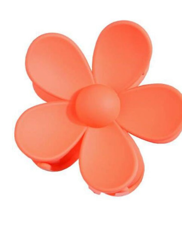 1pc Hair Claws Hair Clip For Street Daily Holiday Flower Handmade Plastic Green Blue Orange for Women