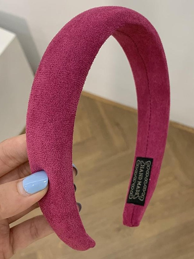 1PC Girls' Headbands Headband For Daily Classic Fabric 3# Rose Red 2#Beige 12# purple for Women