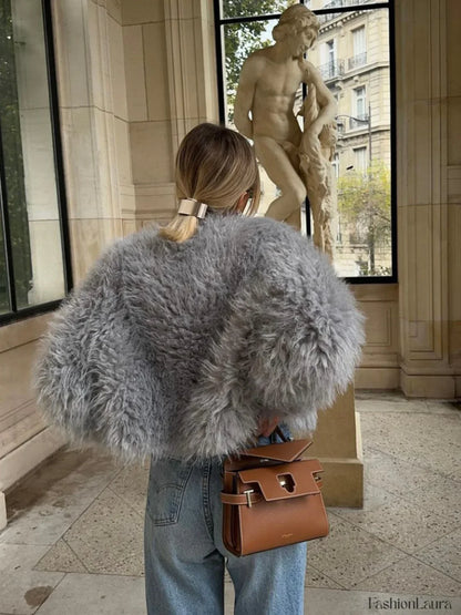 Fuzzy Faux Graceful Fur Short Coat