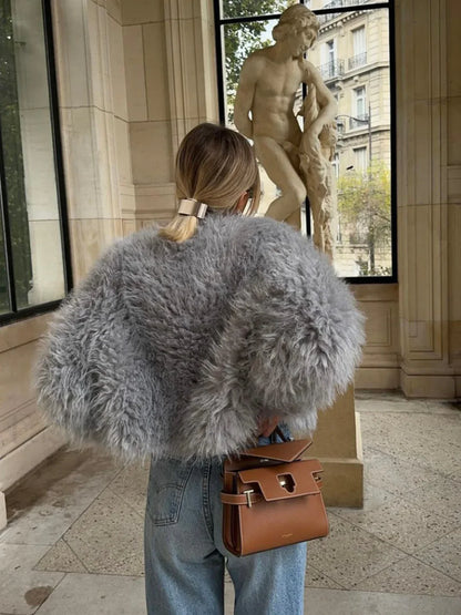 Fuzzy Faux Graceful Fur Short Coat