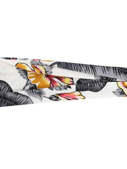 europe and the united states cross-border fashion sports hairband yoga bundle sweat-absorbing headband new ladies wide-brimmed printed headwear for Women