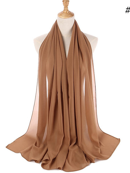 Muslim Hijab Turban Home Party / Evening Daily Solid / Plain Color Polyester Lace Casual Casual / Daily 1 pcs for Women