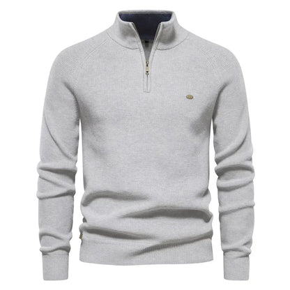 Milo -Knitted Pullover with Zip - Classic - - Ideal for Autumn/Winter