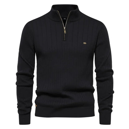 Milo -Knitted Pullover with Zip - Classic - - Ideal for Autumn/Winter