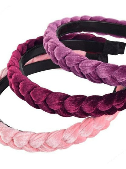 1PC Headbands Headband For Wedding Party Evening Crossover Fabric grey toothed pink toothed wine red toothed for Women