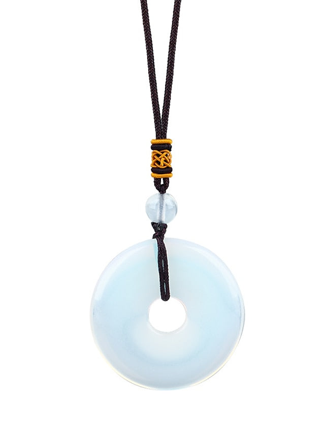 1PC Pendant Necklace Long Necklace For Men's Stone Black Street Gift Daily Crystal Stone Retro Friends for Women