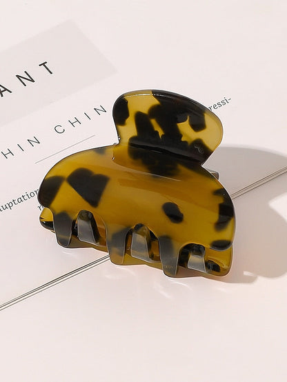 1PC Leopard Girls' Hair Clip For Daily Retro Resin Gray for Women