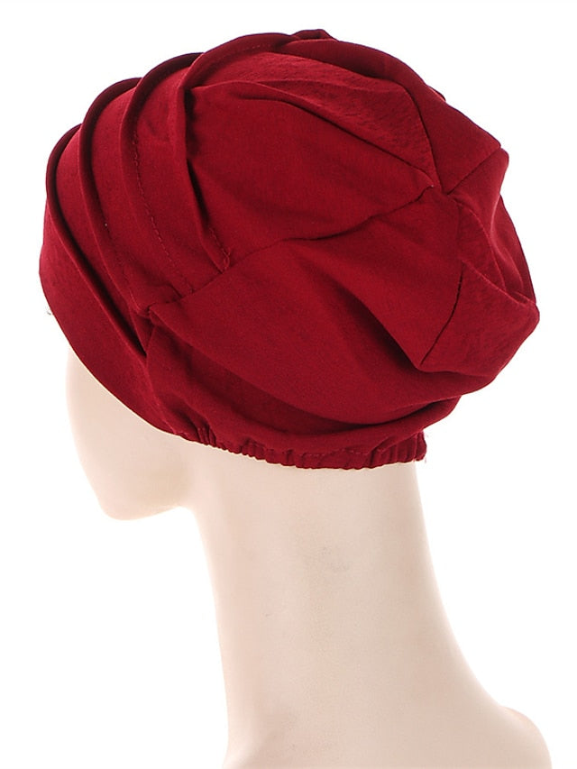 Hats Spring Summer Flower Beanie Hat Muslim Stretch Turban Hat Hair Care Headwear Hijib Cap for Women