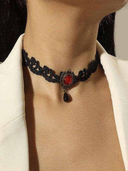 Gemstone Decor Choker for Women