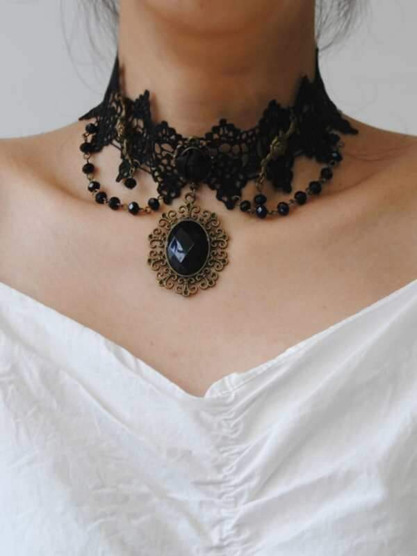 Gemstone Decor Necklace for Women