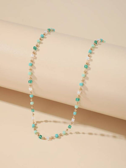 Geometric Beaded Necklace for Women