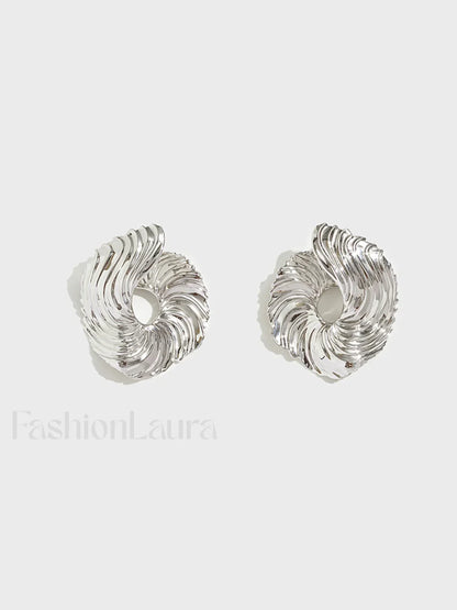 Geometric Irregular Graceful Texture Stud Earrings