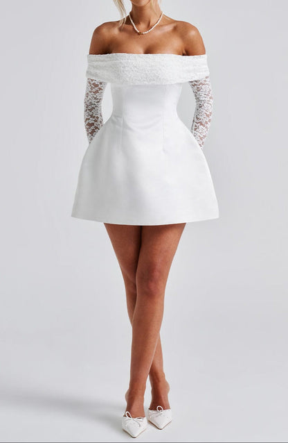 Catalina Mini Dress-Ivory