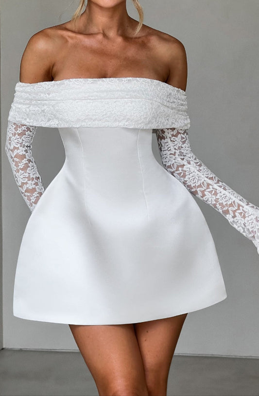 Catalina Mini Dress-Ivory